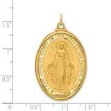 Miraculous Medal Oval 37 x 24mm in 14K Yellow Gold - Roxx Fine Jewelry