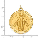 Miraculous Medal Large Round 35 x 30mm in 14K Yellow Gold - Roxx Fine Jewelry