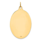 St. Christopher Medal 40 x 24mm Large Oval in 14K Yellow Gold - Roxx Fine Jewelry