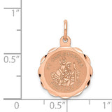 St. Christopher Medal in 14K Rose Gold - Roxx Fine Jewelry