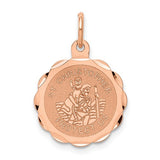 St. Christopher Medal in 14K Rose Gold - Roxx Fine Jewelry