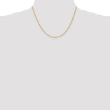 2.0mm Solid Rope Chain Bracelet or Necklace in 14K Yellow Gold