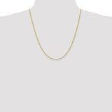 2.0mm Solid Rope Chain Bracelet or Necklace in 14K Yellow Gold