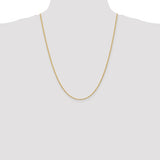 2.0mm Solid Rope Chain Bracelet or Necklace in 14K Yellow Gold