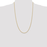 2.0mm Solid Rope Chain Bracelet or Necklace in 14K Yellow Gold