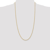 2.0mm Solid Rope Chain Bracelet or Necklace in 14K Yellow Gold