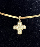Four Way Cross Medal Pendant 29 x 19mm Polished in Yellow Gold - Roxx Fine Jewelry
