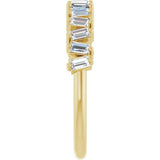 Gypsy Set Baguette Diamond Anniversary Band