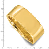 Filomina 25mm Flat Top Hinged Bangle in 14K Yellow Gold - Roxx Fine Jewelry
