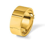 Filomina 25mm Flat Top Hinged Bangle in 14K Yellow Gold - Roxx Fine Jewelry