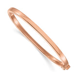 4mm Flat Top Hinged Bangle Bracelet in 14K Gold