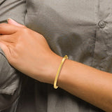 4mm Flat Top Hinged Bangle Bracelet in 18K Yellow Gold