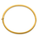 4mm Flat Top Hinged Bangle Bracelet in 18K Yellow Gold