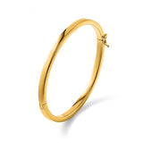 4mm Flat Top Hinged Bangle Bracelet in 18K Yellow Gold