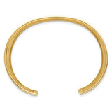 Hammered Cuff Bracelet 47mm in 18K Gold from Italy