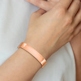 Polished Cuff Bracelet 10.4mm in 14K Rose, White or Yellow Gold - Roxx Fine Jewelry
