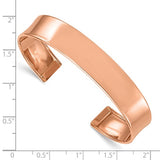Polished Cuff Bracelet 10.4mm in 14K Rose, White or Yellow Gold - Roxx Fine Jewelry