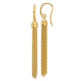 Double Tassel 30" Lariat Necklace in 14K Gold