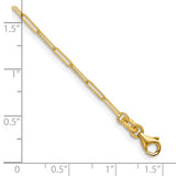 1.7mm Solid Paper Clip Chain in 14K Yellow Gold - Roxx Fine Jewelry