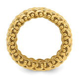 9.5mm Contemporary Mesh Pattern Ring in 14K Yellow Gold