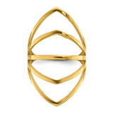 5 Row "Cinque" Fancy Gold Statement Ring in 14K Yellow Gold