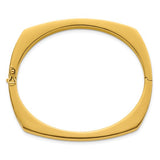 6mm Square Hinged Bangle Bracelet in 14K Yellow Gold