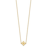 Petite Clover Necklace 14K Yellow Gold 16" or 18"