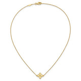 Petite Clover Necklace 14K Yellow Gold 16" or 18"