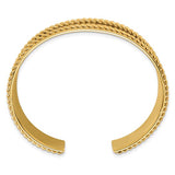 Rope Edge Polished Cuff Bracelet 14K Yellow Gold from Italy - Roxx Fine Jewelry