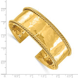Rope Edge Polished Cuff Bracelet 14K Yellow Gold from Italy - Roxx Fine Jewelry