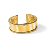 Rope Edge Polished Cuff Bracelet 14K Yellow Gold from Italy - Roxx Fine Jewelry
