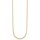 2.5mm Solid Paper Clip Chain in 14K Yellow Gold - Roxx Fine Jewelry