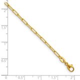 2.5mm Solid Paper Clip Chain in 14K Yellow Gold - Roxx Fine Jewelry