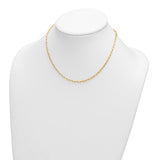 2.5mm Solid Paper Clip Chain in 14K Yellow Gold - Roxx Fine Jewelry