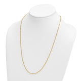 2.5mm Solid Paper Clip Chain in 14K Yellow Gold - Roxx Fine Jewelry