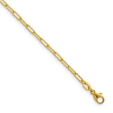 2.5mm Solid Paper Clip Chain in 14K Yellow Gold - Roxx Fine Jewelry
