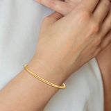 3mm Slip On Bangle Bracelet in 18K White or Yellow Gold