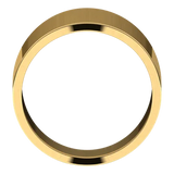 Flat Top 14mm Wide Tapered Band in 14K Yellow Gold - Roxx Fine Jewelry