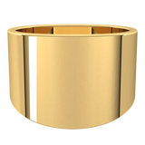Flat Top 14mm Wide Tapered Band in 14K Yellow Gold - Roxx Fine Jewelry