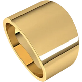 Flat Top 14mm Wide Tapered Band in 14K Yellow Gold - Roxx Fine Jewelry