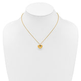 Puffy Heart Necklace in 14K Yellow Gold