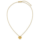 Puffy Heart Necklace in 14K Yellow Gold