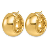Chunky Polished Hoop Earrings in 14K or 18K Yellow Gold