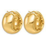 Chunky Polished Hoop Earrings in 14K or 18K Yellow Gold