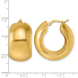 Chunky Polished Hoop Earrings in 14K or 18K Yellow Gold