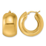 Chunky Polished Hoop Earrings in 14K or 18K Yellow Gold