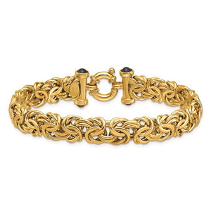 9.5mm Byzantine Bracelet in 18K Yellow Gold