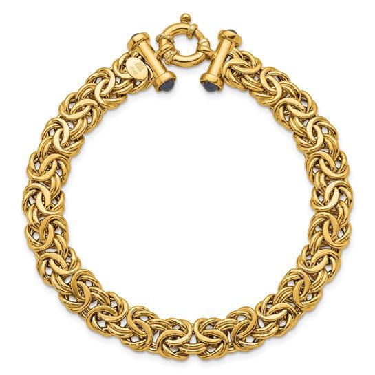 9.5mm Byzantine Bracelet in 18K Yellow Gold | Roxx Fine Jewelry