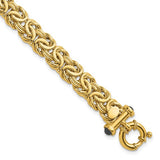 9.5mm Byzantine Bracelet in 18K Yellow Gold