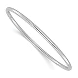 3mm Slip On Bangle Bracelet in 18K White or Yellow Gold